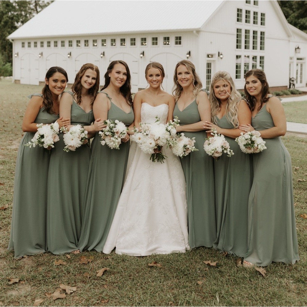 Birdy Grey bridesmaid dress chiffon in Sea Glass
